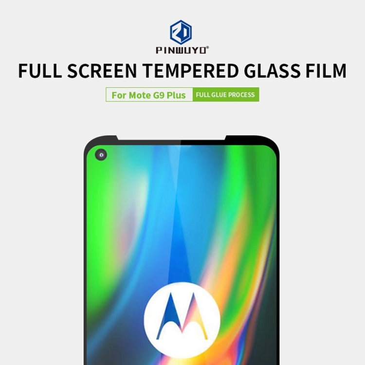 For Motorola Moto G9 Plus PINWUYO 9H 2.5D Full Screen Tempered Glass Film(Black) - Motorola Tempered Glass by PINWUYO | Online Shopping South Africa | PMC TechLife | Buy Now Pay Later Mobicred