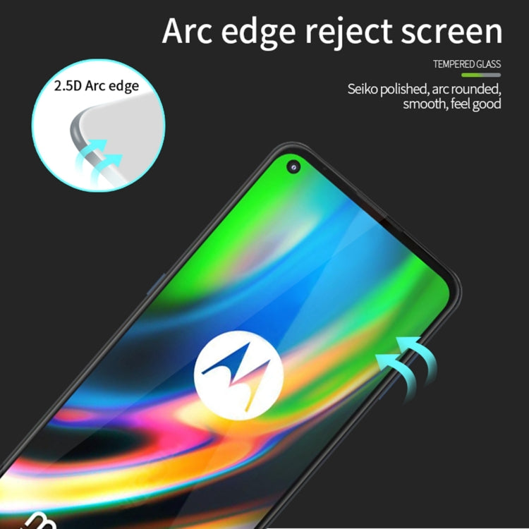 For Motorola Moto G9 Plus PINWUYO 9H 2.5D Full Screen Tempered Glass Film(Black) - Motorola Tempered Glass by PINWUYO | Online Shopping South Africa | PMC TechLife | Buy Now Pay Later Mobicred