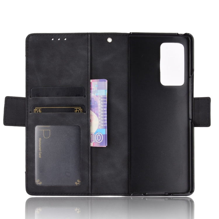 For Samsung Galaxy Z Fold2 5G Wallet Style Skin Feel Calf Pattern Leather Case with Separate Card Slot(Black) - free shipping - PMC TechLife - Order now!