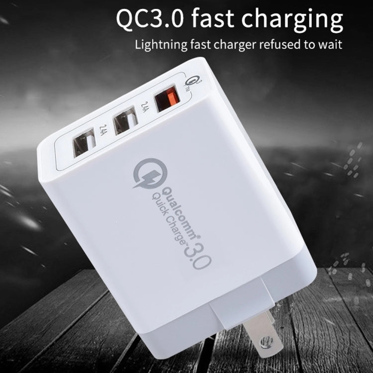 SDC-30W 2 in 1 USB to Micro USB Data Cable + 30W QC 3.0 USB + 2.4A Dual USB 2.0 Ports Mobile Phone Tablet PC Universal Quick Charger Travel Charger Set, US Plug - free shipping - PMC TechLife - Order now!