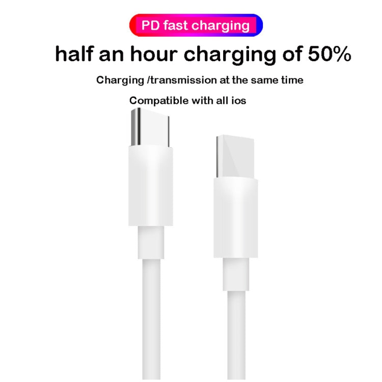 2 in 1 PD 30W USB-C / Type-C + 3A PD 3.0 USB-C / Type-C to USB-C / Type-C Fast Charge Data Cable Set, Cable Length: 2m, EU Plug - free shipping - PMC TechLife - Order now!