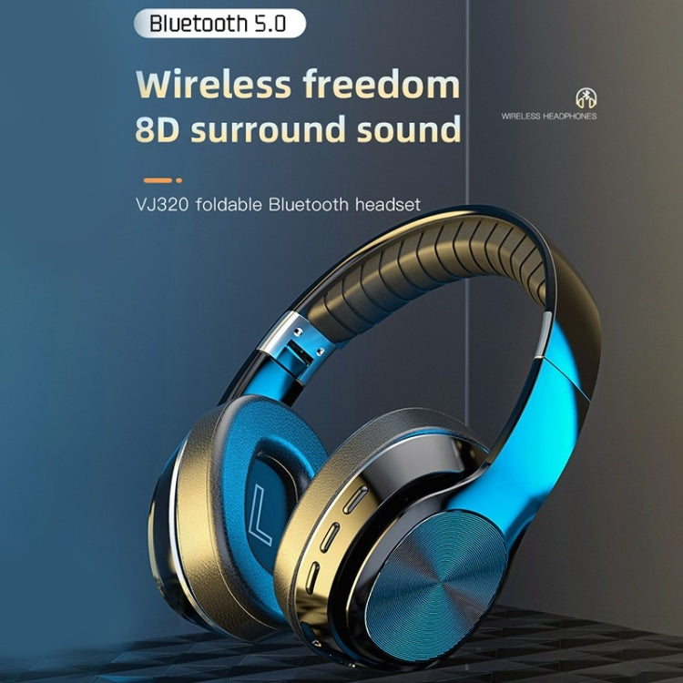VJ320 Bluetooth 5.0 Head-mounted Foldable Wireless Headphones Support TF Card with Mic(White) - free shipping - PMC TechLife - Order now!
