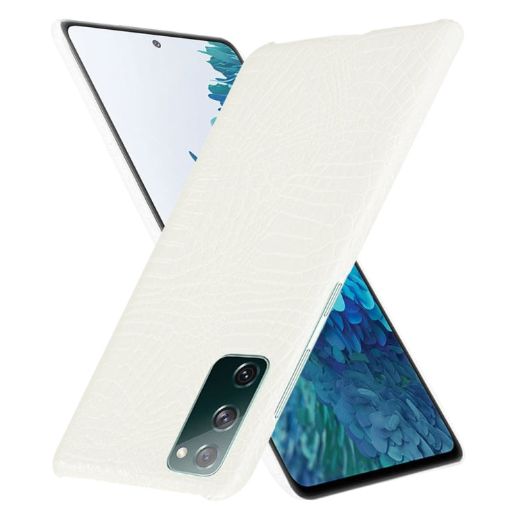 For Samsung Galaxy S20 FE Shockproof Crocodile Texture PC + PU Case(White) - Galaxy S20 FE Cases by NILLKIN | Online Shopping South Africa | PMC TechLife