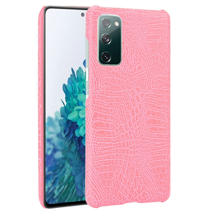 For Samsung Galaxy S20 FE Shockproof Crocodile Texture PC + PU Case(Pink) - Galaxy S20 FE Cases by NILLKIN | Online Shopping South Africa | PMC TechLife