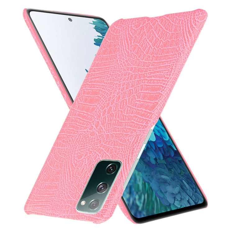 For Samsung Galaxy S20 FE Shockproof Crocodile Texture PC + PU Case(Pink) - Galaxy S20 FE Cases by NILLKIN | Online Shopping South Africa | PMC TechLife
