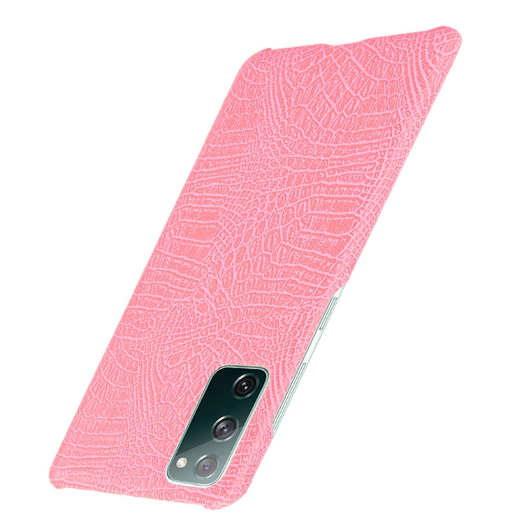 For Samsung Galaxy S20 FE Shockproof Crocodile Texture PC + PU Case(Pink) - Galaxy S20 FE Cases by NILLKIN | Online Shopping South Africa | PMC TechLife