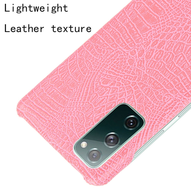 For Samsung Galaxy S20 FE Shockproof Crocodile Texture PC + PU Case(Pink) - Galaxy S20 FE Cases by NILLKIN | Online Shopping South Africa | PMC TechLife