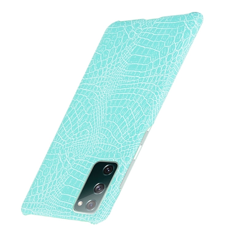 For Samsung Galaxy S20 FE Shockproof Crocodile Texture PC + PU Case(Light Green) - Galaxy S20 FE Cases by NILLKIN | Online Shopping South Africa | PMC TechLife