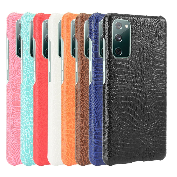 For Samsung Galaxy S20 FE Shockproof Crocodile Texture PC + PU Case(Red) - Galaxy S20 FE Cases by NILLKIN | Online Shopping South Africa | PMC TechLife