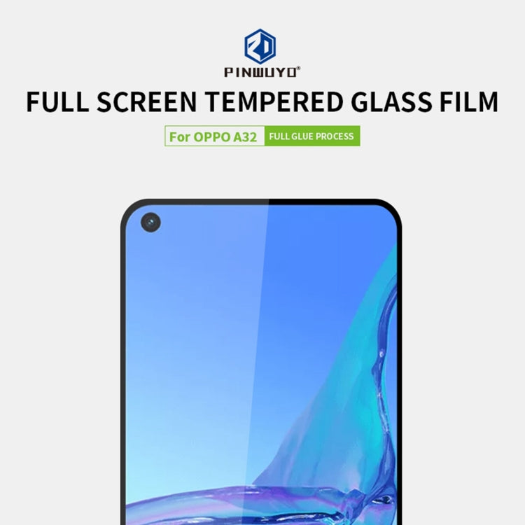 For OPPO A32 PINWUYO 9H 2.5D Full Screen Tempered Glass Film(Black) - free shipping - PMC TechLife - Order now!