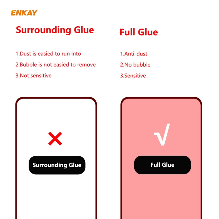 For Huawei P Smart 2021 2 PCS ENKAY Hat-Prince Full Glue 0.26mm 9H 2.5D Tempered Glass Full Coverage Film - free shipping - PMC TechLife - Order now!