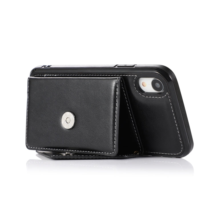 For iPhone X / XS Multi-functional Cross-body Card Bag TPU+PU Back Cover Case with Holder & Card Slot & Wallet(Black) - free shipping - PMC TechLife - Order now!