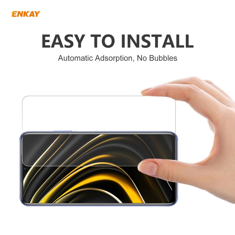 For Xiaomi Poco M3 5 PCS ENKAY Hat-Prince 0.26mm 9H 2.5D Curved Edge Tempered Glass Film -  by ENKAY | Online Shopping South Africa | PMC TechLife | Buy Now Pay Later Mobicred