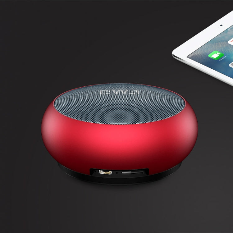 EWA A110 IPX5 Waterproof Portable Mini Metal Wireless Bluetooth Speaker Supports 3.5mm Audio & 32GB TF Card & Calls(Red) - Mini Speaker by EWA | Online Shopping South Africa | PMC TechLife | Buy Now Pay Later Mobicred