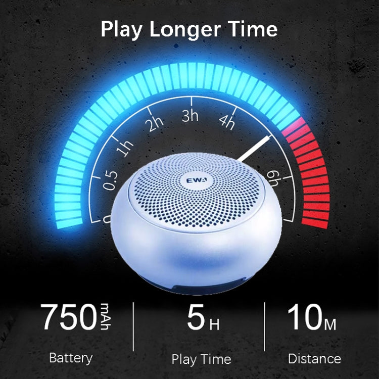 EWA A110 IPX5 Waterproof Portable Mini Metal Wireless Bluetooth Speaker Supports 3.5mm Audio & 32GB TF Card & Calls(Black) - Mini Speaker by EWA | Online Shopping South Africa | PMC TechLife | Buy Now Pay Later Mobicred