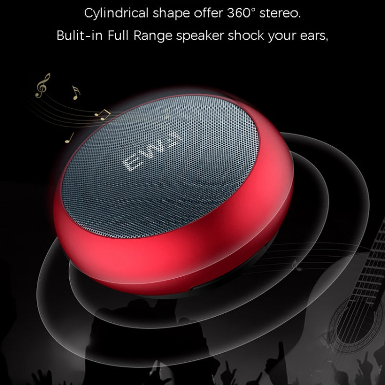 EWA A110 IPX5 Waterproof Portable Mini Metal Wireless Bluetooth Speaker Supports 3.5mm Audio & 32GB TF Card & Calls(Red) - Mini Speaker by EWA | Online Shopping South Africa | PMC TechLife | Buy Now Pay Later Mobicred