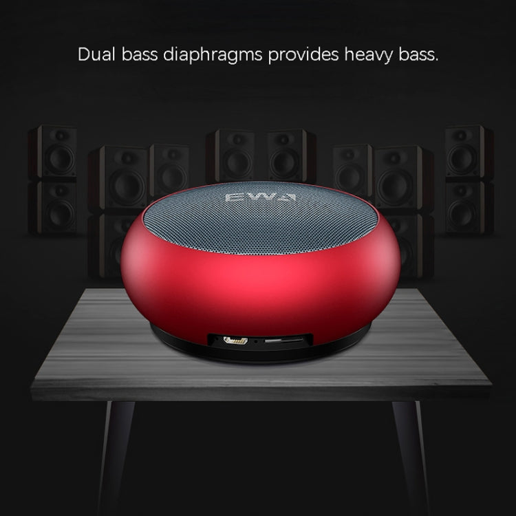 EWA A110 IPX5 Waterproof Portable Mini Metal Wireless Bluetooth Speaker Supports 3.5mm Audio & 32GB TF Card & Calls(Blue) - Mini Speaker by EWA | Online Shopping South Africa | PMC TechLife | Buy Now Pay Later Mobicred