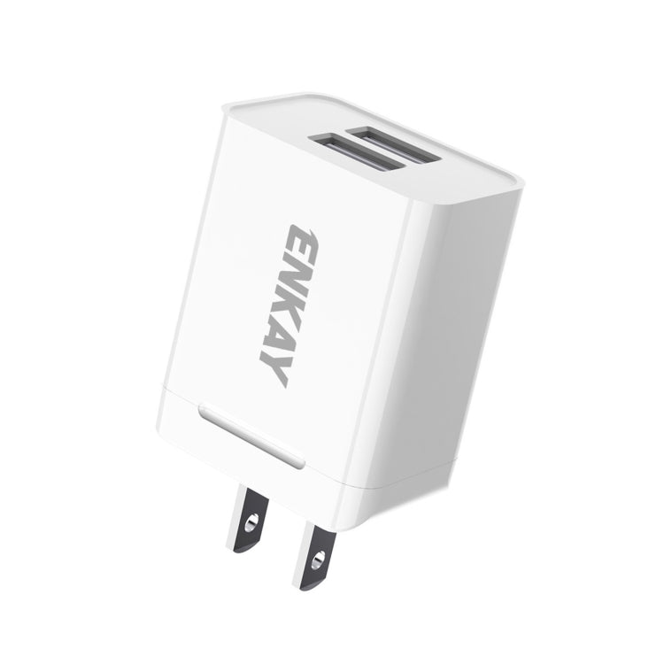 ENKAY Hat-Prince U008-1 10.5W 2.1A Dual USB Fast Charging Travel Charger Power Adapter, US Plug - USB Charger by ENKAY | Online Shopping South Africa | PMC TechLife | Buy Now Pay Later Mobicred