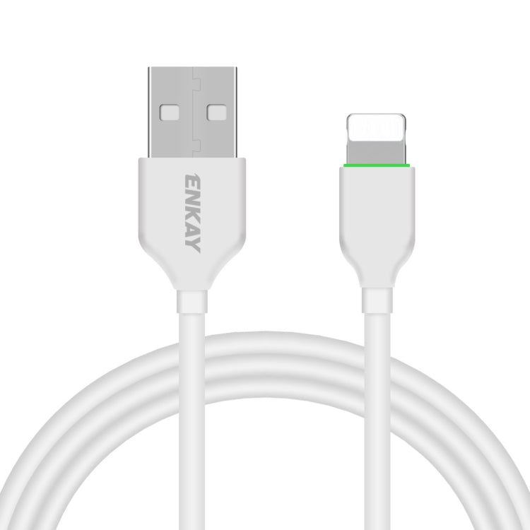 ENKAY Hat-Prince T003-1 10.5W 2.1A Dual USB Charging EU Plug Travel Power Adapter With 2.1A 1m 8 Pin Cable - free shipping - PMC TechLife - Order now!