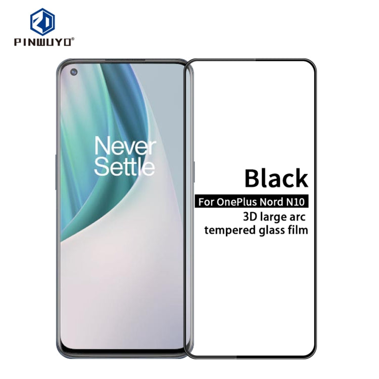 For OnePlus Nord N10 5G PINWUYO 9H 3D Curved Full Screen Explosion-proof Tempered Glass Film(Black) - OnePlus Tempered Glass by PINWUYO | Online Shopping South Africa | PMC TechLife | Buy Now Pay Later Mobicred