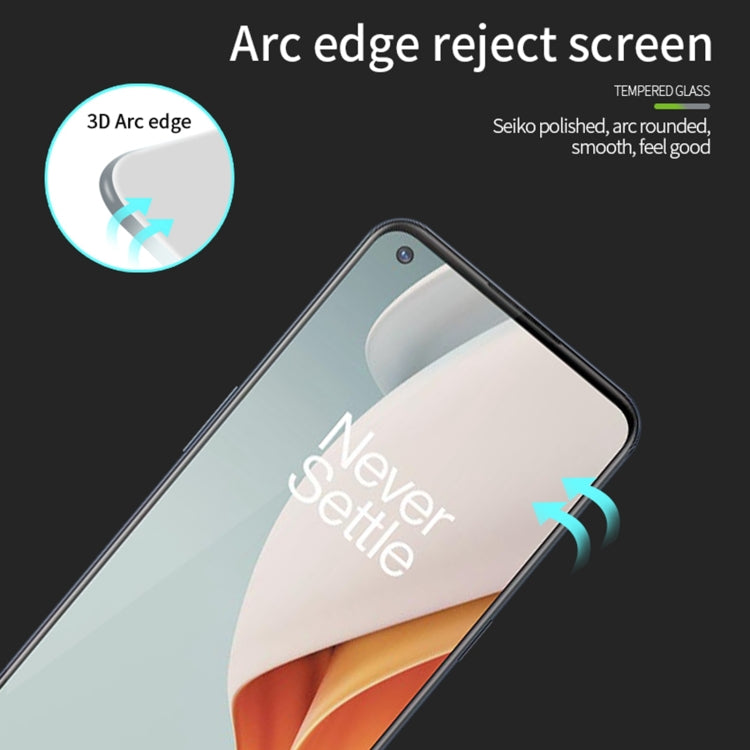 For OnePlus Nord N100 PINWUYO 9H 3D Curved Full Screen Explosion-proof Tempered Glass Film(Black) - OnePlus Tempered Glass by PINWUYO | Online Shopping South Africa | PMC TechLife | Buy Now Pay Later Mobicred