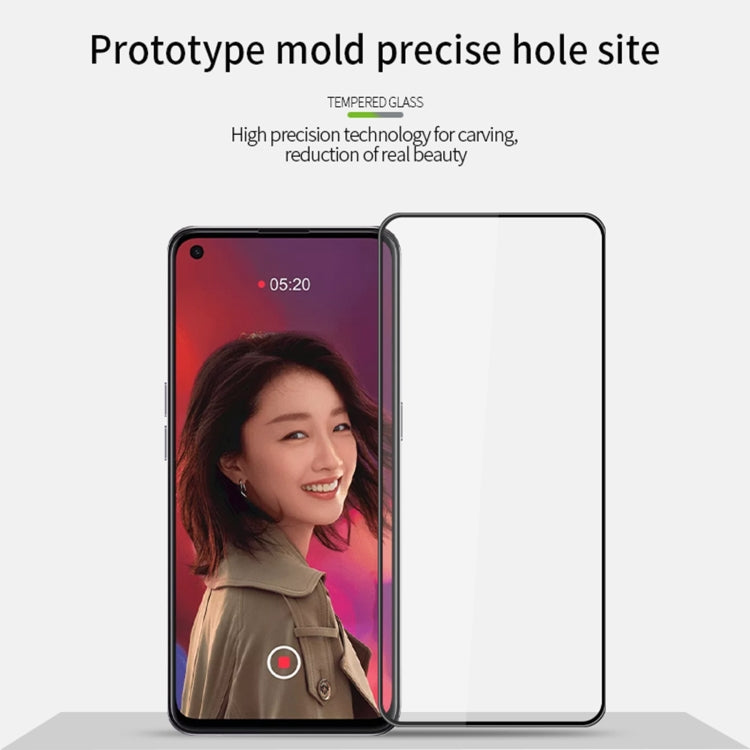 For OPPO Reno5 PINWUYO 9H 3D Curved Full Screen Explosion-proof Tempered Glass Film(Black) - OPPO Tempered Glass by PINWUYO | Online Shopping South Africa | PMC TechLife | Buy Now Pay Later Mobicred