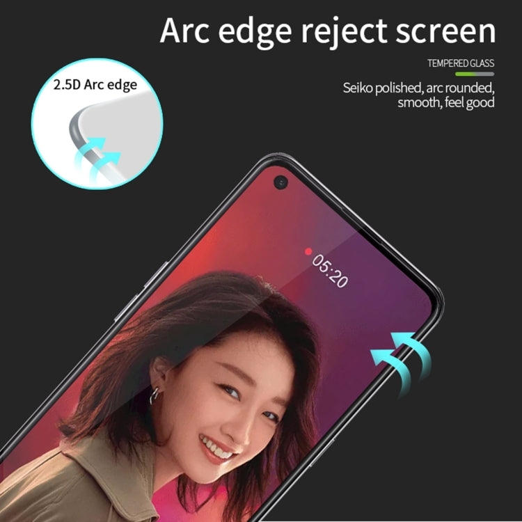 For OPPO Reno5 PINWUYO 9H 2.5D Full Screen Tempered Glass Film(Black) - OPPO Tempered Glass by PINWUYO | Online Shopping South Africa | PMC TechLife | Buy Now Pay Later Mobicred