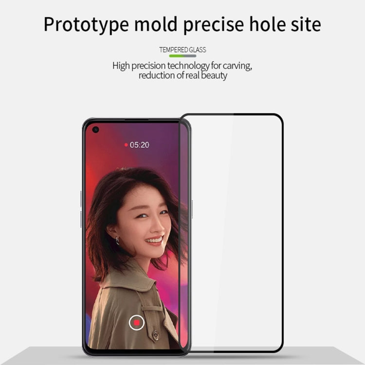 For OPPO Reno5 PINWUYO 9H 2.5D Full Screen Tempered Glass Film(Black) - OPPO Tempered Glass by PINWUYO | Online Shopping South Africa | PMC TechLife | Buy Now Pay Later Mobicred