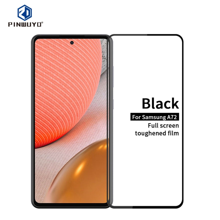 For Samsung Galaxy A72 PINWUYO 9H 2.5D Full Screen Tempered Glass Film(Black) - Galaxy Tempered Glass by PINWUYO | Online Shopping South Africa | PMC TechLife | Buy Now Pay Later Mobicred
