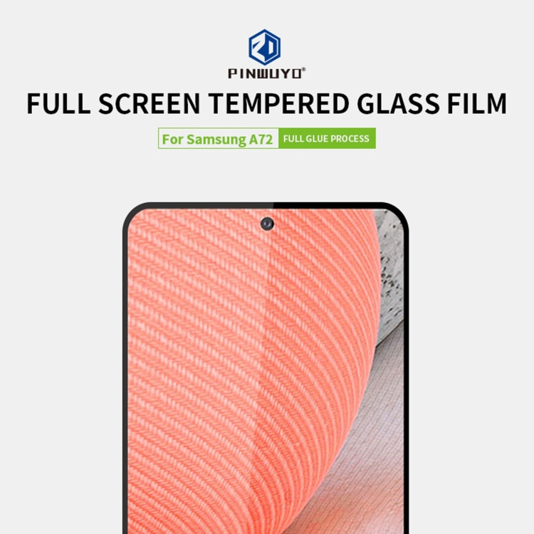 For Samsung Galaxy A72 PINWUYO 9H 2.5D Full Screen Tempered Glass Film(Black) - Galaxy Tempered Glass by PINWUYO | Online Shopping South Africa | PMC TechLife | Buy Now Pay Later Mobicred
