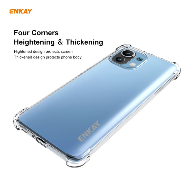 For Xiaomi Mi 11 Hat-Prince ENKAY Clear TPU Shockproof Case Soft Anti-slip Cover + 3D Full Screen PET Curved Hot Bending HD Screen Protector Soft Film, Support Fingerprint Unlock - Xiaomi Cases by ENKAY | Online Shopping South Africa | PMC TechLife | Buy Now Pay Later Mobicred