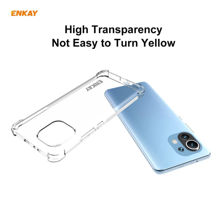 For Xiaomi Mi 11 Hat-Prince ENKAY Clear TPU Shockproof Case Soft Anti-slip Cover + 3D Full Screen PET Curved Hot Bending HD Screen Protector Soft Film, Support Fingerprint Unlock - Xiaomi Cases by ENKAY | Online Shopping South Africa | PMC TechLife | Buy Now Pay Later Mobicred