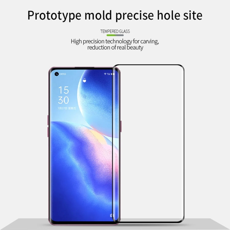 For OPPO Reno5 Pro PINWUYO 9H 3D Hot Bending Tempered Glass Film(Black) - OPPO Tempered Glass by PINWUYO | Online Shopping South Africa | PMC TechLife | Buy Now Pay Later Mobicred