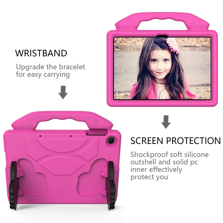 For Huawei MediaPad T10S 10.1/T10 9.7 Thumb Bracket EVA Shockproof Tablet Case(RoseRed) - free shipping - PMC TechLife - Order now!