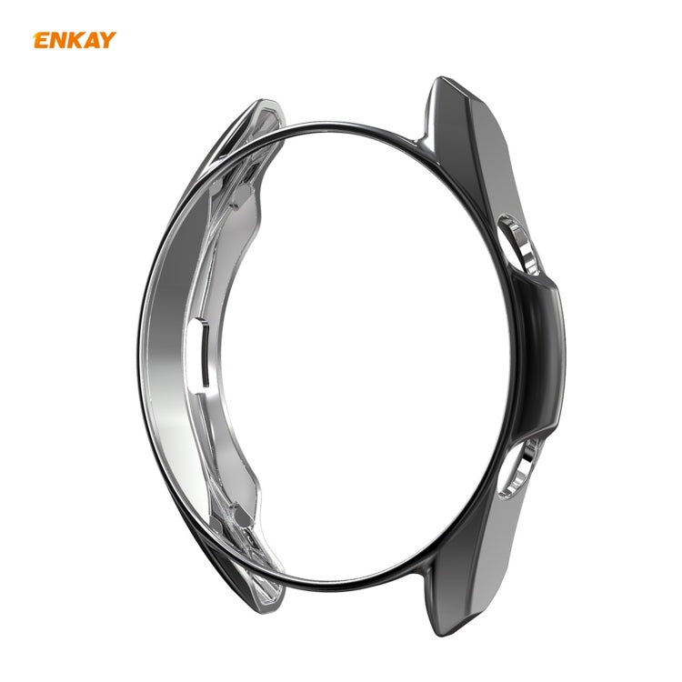 For Samsung Galaxy Watch 3 45mm 2 in 1 ENKAY Hat-Prince Electroplate Soft TPU Case + 0.2mm 9H 2.15D Curved Edge Tempered Glass Film(Black) - free shipping - PMC TechLife - Order now!