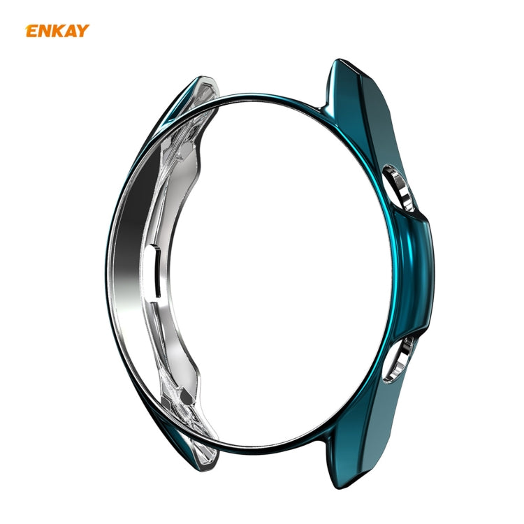 For Samsung Galaxy Watch 3 45mm 2 in 1 ENKAY Hat-Prince Electroplate Soft TPU Case + 0.2mm 9H 2.15D Curved Edge Tempered Glass Film(Cyan) - free shipping - PMC TechLife - Order now!