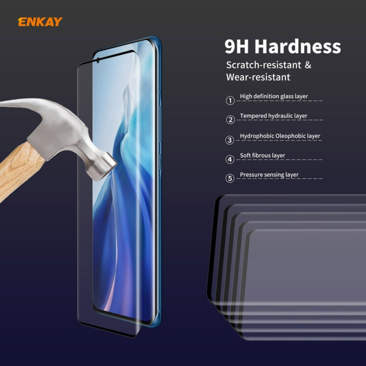 5 PCS For Xiaomi Mi 11 ENKAY Hat-Prince 0.26mm 9H 3D Explosion-proof Full Screen Curved Heat Bending Tempered Glass Film -  by ENKAY | Online Shopping South Africa | PMC TechLife | Buy Now Pay Later Mobicred
