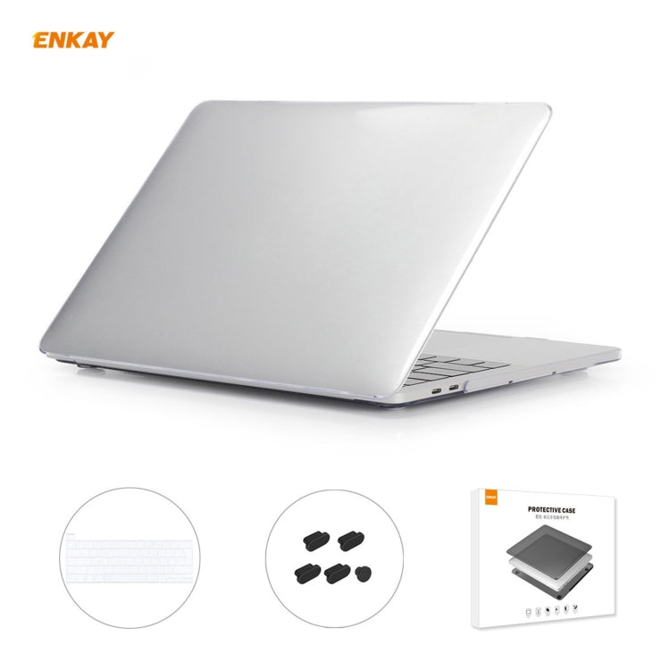 ENKAY 3 in 1 Crystal Laptop Protective Case + EU Version TPU Keyboard Film + Anti-dust Plugs Set for MacBook Pro 13.3 inch A2251 & A2289 & A2338 (with Touch Bar)(Transparent) - MacBook Pro Cases by ENKAY | Online Shopping South Africa | PMC TechLife | Buy Now Pay Later Mobicred