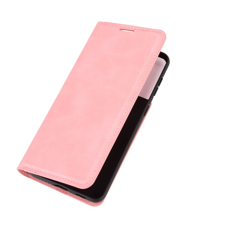 For Samsung Galaxy S21 Plus 5G Retro-skin Business Magnetic Suction Leather Case with Holder & Card Slots & Wallet(Pink) - Galaxy S21+ 5G Cases by PMC TechLife | Online Shopping South Africa | PMC TechLife | Buy Now Pay Later Mobicred