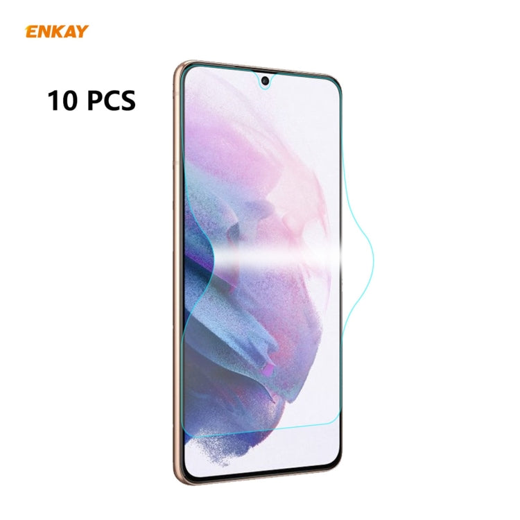 For Samsung Galaxy S21 5G 10 PCS ENKAY Hat-Prince 0.1mm 3D Full Screen Protector Explosion-proof Hydrogel Film - For Samsung by ENKAY | Online Shopping South Africa | PMC TechLife | Buy Now Pay Later Mobicred