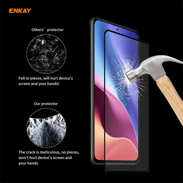 For Xiaomi Redmi K40 / K40 Pro(+) 10 PCS ENKAY Hat-Prince Full Glue 0.26mm 9H 2.5D Tempered Glass Full Coverage Film -  by ENKAY | Online Shopping South Africa | PMC TechLife