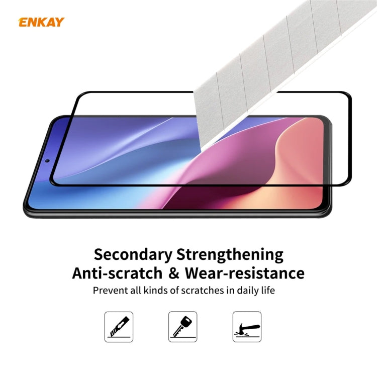 For Xiaomi Redmi K40 / K40 Pro(+) 10 PCS ENKAY Hat-Prince Full Glue 0.26mm 9H 2.5D Tempered Glass Full Coverage Film -  by ENKAY | Online Shopping South Africa | PMC TechLife