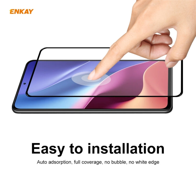 For Xiaomi Redmi K40 / K40 Pro(+) 10 PCS ENKAY Hat-Prince Full Glue 0.26mm 9H 2.5D Tempered Glass Full Coverage Film -  by ENKAY | Online Shopping South Africa | PMC TechLife