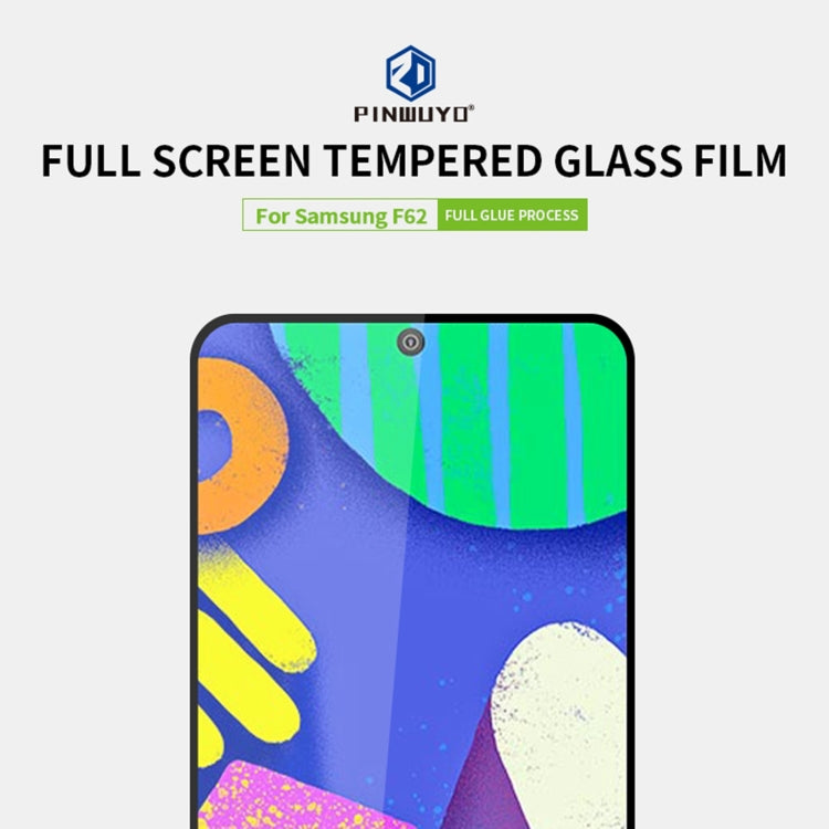 For Samsung Galaxy F62 PINWUYO 9H 2.5D Full Screen Tempered Glass Film(Black) - Galaxy Tempered Glass by PINWUYO | Online Shopping South Africa | PMC TechLife | Buy Now Pay Later Mobicred