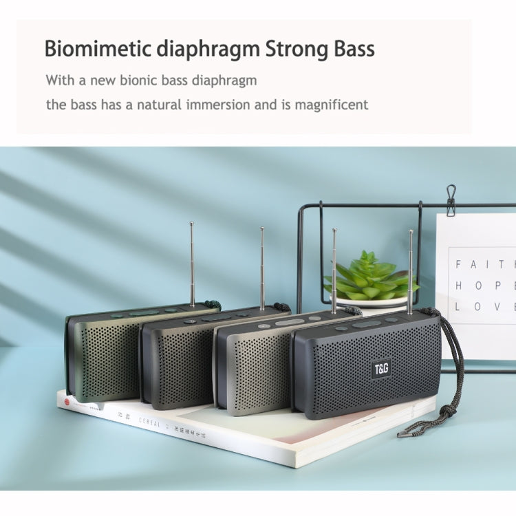 T&G TG282 Portable Bluetooth Speakers with Flashlight, Support TF Card / FM / 3.5mm AUX / U Disk / Hands-free Call(Green) - Desktop Speaker by T&G | Online Shopping South Africa | PMC TechLife | Buy Now Pay Later Mobicred