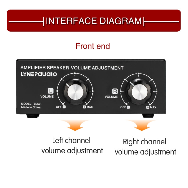 B050  Passive Speaker Volume Adjustment Controller,  Left And Right Channel Independent Volume Adjustment, 150W Per Channel -  by PMC TechLife | Online Shopping South Africa | PMC TechLife