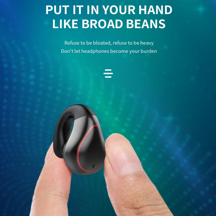 T25 Over-ear Bluetooth 5.0 Single-ear Invisible Wireless Earphone High Definition Call Super Long Standby Bone Conduction Earphone(White) - Bluetooth Earphone by PMC TechLife | Online Shopping South Africa | PMC TechLife