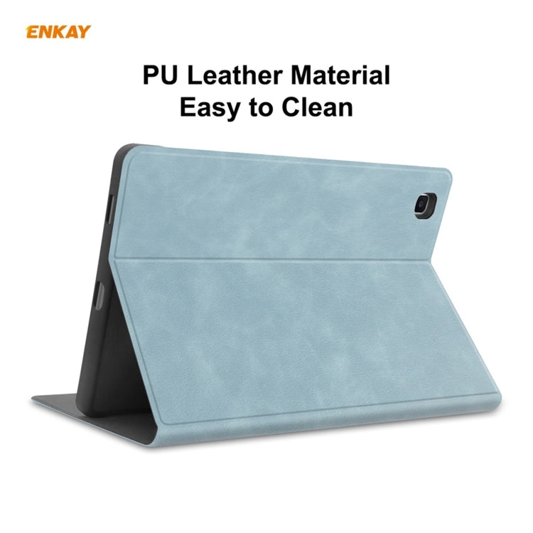 ENKAY ENK-8025 Cow Texture PU Leather + TPU Smart Case with Pen Slot for Samsung Galaxy Tab S6 Lite P610 / P615 / Tab S6 Lite 2022 / P613 / P619(Sky Blue) - Tab S6 Lite P610 / P615 by ENKAY | Online Shopping South Africa | PMC TechLife | Buy Now Pay Later Mobicred