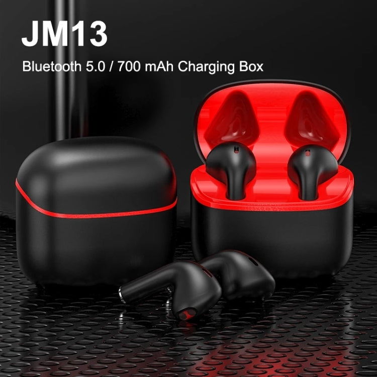 JM13 TWS Earphone Bluetooth 5.0 Touch Control Stereo Bass Sport Wireless Earphone With Mic(White) - TWS Earphone by PMC TechLife | Online Shopping South Africa | PMC TechLife