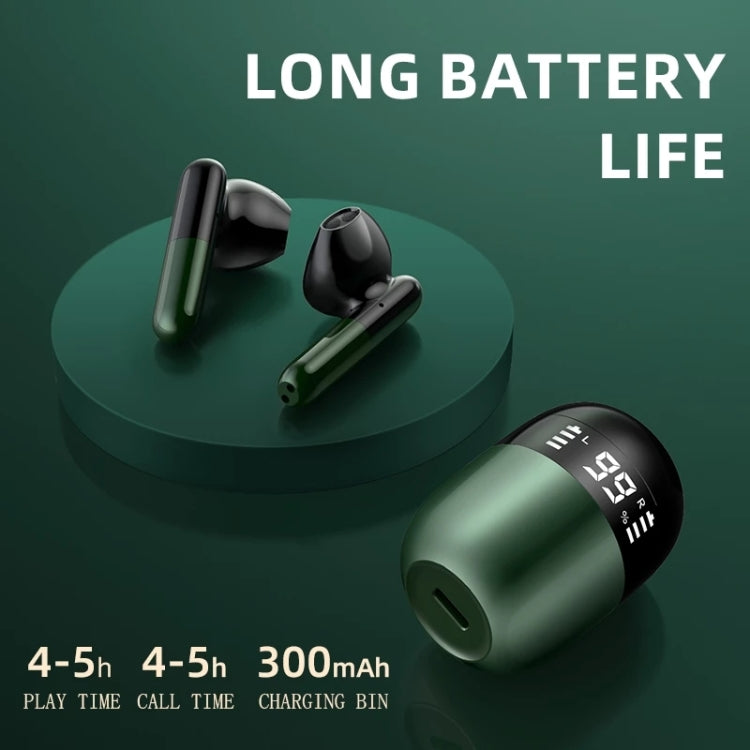 J28 TWS Wireless Bluetooth Earphones LED Digital Display HIFI Music Sport Earphone(Blue) - TWS Earphone by PMC TechLife | Online Shopping South Africa | PMC TechLife